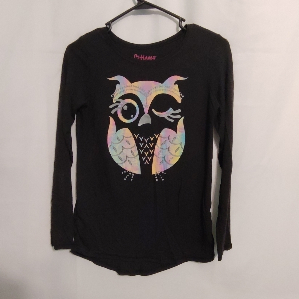Hanes girls owl design long sleeve size XL